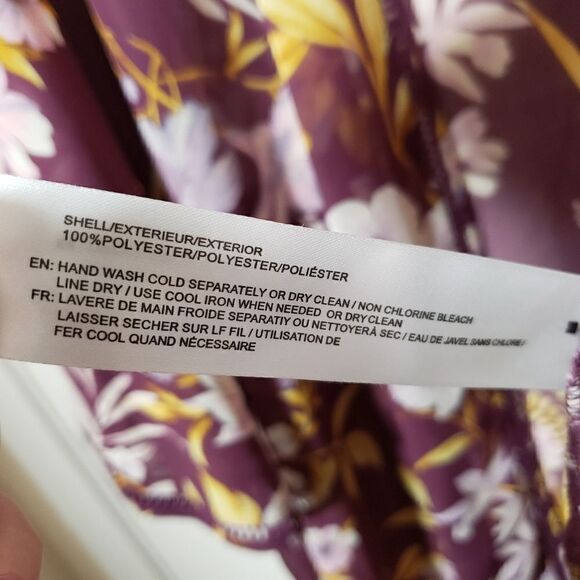 BOG Collective Purple Sheer Floral Kimono Vacation Summer Size M/L - Picture 4 of 5